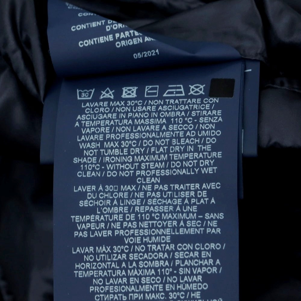 【中古】ヘルノ Herno ナイロン ニット切替 ダウンジャケット ネイビー【 50 】【 状態ランクB 】【 メンズ 】