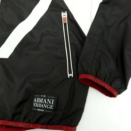 【中古】アルマーニ エクスチェンジ A/X ARMANI EXCHANGE リバーシブル ポリエステル フーデッドブルゾン ブラックxマルーン【 M 】【 状態ランクC 】【 メンズ 】
