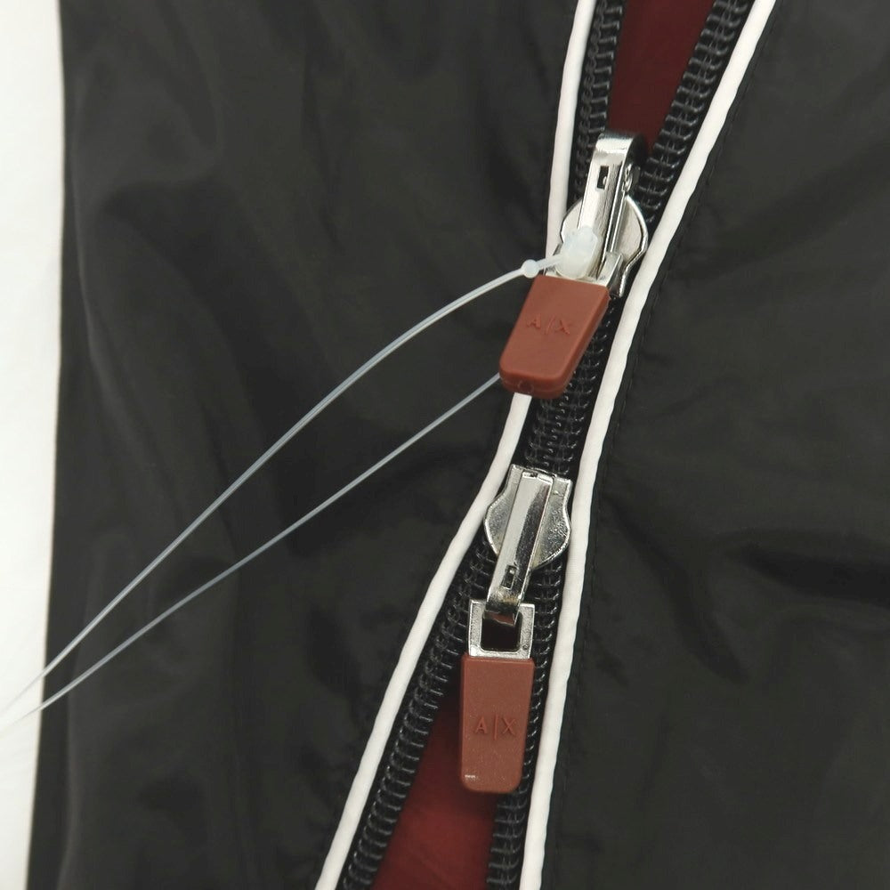 【中古】アルマーニ エクスチェンジ A/X ARMANI EXCHANGE リバーシブル ポリエステル フーデッドブルゾン ブラックxマルーン【 M 】【 状態ランクC 】【 メンズ 】