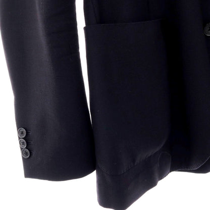 【中古】ラルディーニ LARDINI easy wear ウール テーラードジャケット ダークネイビー【サイズ48】【 状態ランクC 】【 メンズ 】