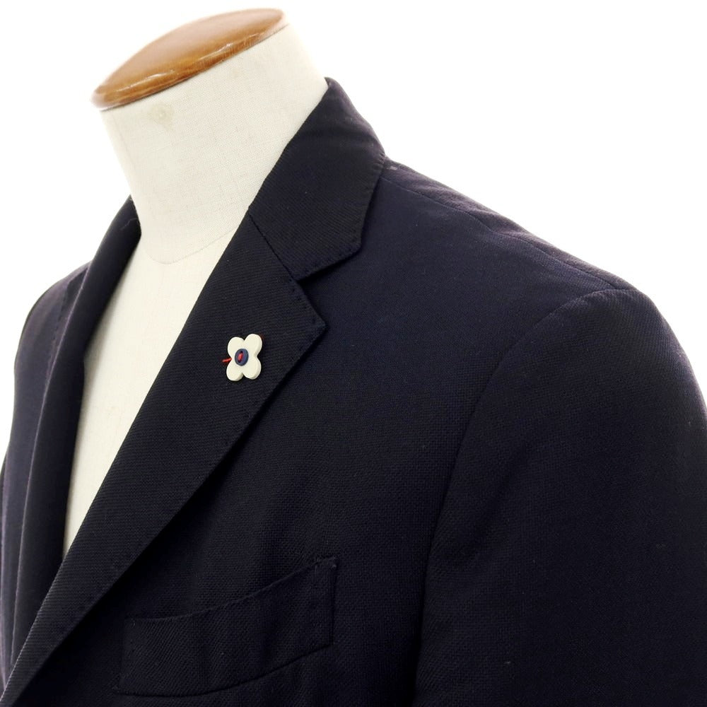 【中古】ラルディーニ LARDINI easy wear ウール テーラードジャケット ダークネイビー【サイズ48】【 状態ランクC 】【 メンズ 】