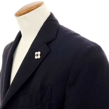 【中古】ラルディーニ LARDINI easy wear ウール テーラードジャケット ダークネイビー【サイズ48】【 状態ランクC 】【 メンズ 】