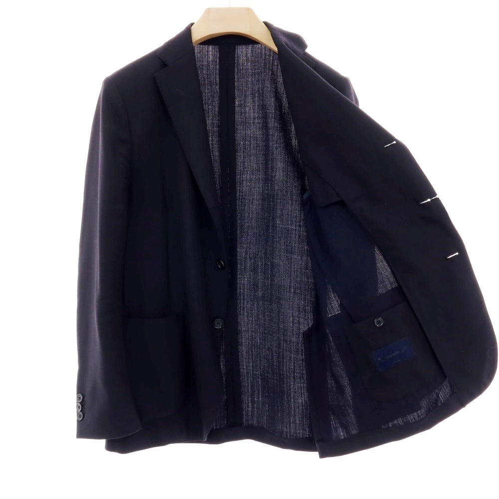 【中古】ラルディーニ LARDINI easy wear ウール テーラードジャケット ダークネイビー【サイズ48】【 状態ランクC 】【 メンズ 】