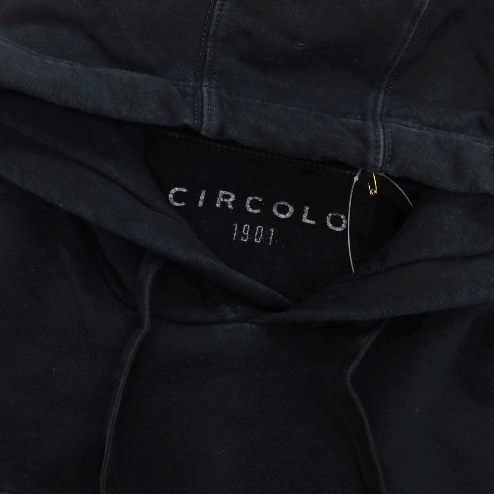 【中古】チルコロ1901 CIRCOLO 1901 スウェット プルオーバー パーカー ブラック【 M 】【 状態ランクC 】【 メンズ 】