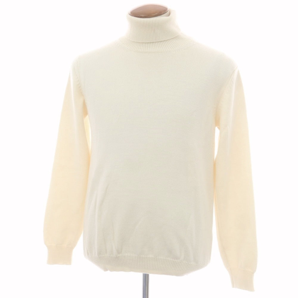 【中古】ロベルトコリーナ ROBERTO COLLINA ウール タートルネックニット オフホワイト【 50 】【 状態ランクC 】【 メンズ 】