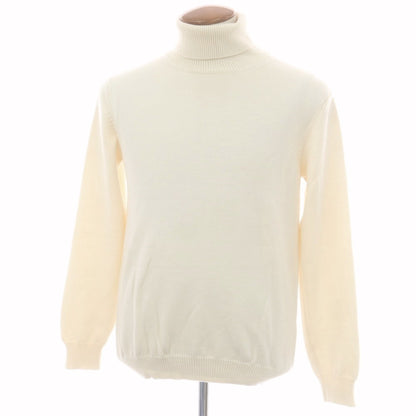 【中古】ロベルトコリーナ ROBERTO COLLINA ウール タートルネックニット オフホワイト【 50 】【 状態ランクC 】【 メンズ 】