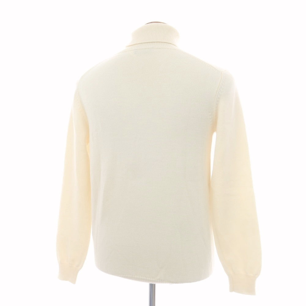 【中古】ロベルトコリーナ ROBERTO COLLINA ウール タートルネックニット オフホワイト【 50 】【 状態ランクC 】【 メンズ 】