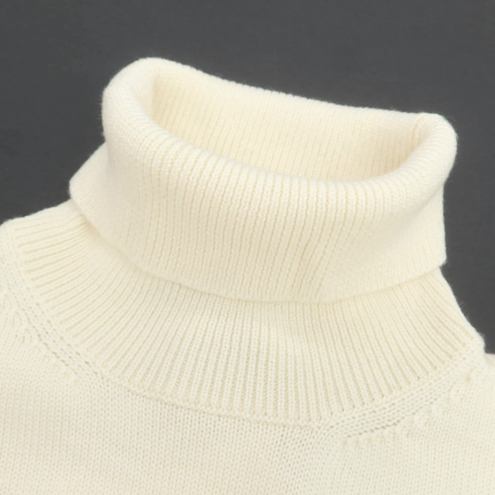 【中古】ロベルトコリーナ ROBERTO COLLINA ウール タートルネックニット オフホワイト【 50 】【 状態ランクC 】【 メンズ 】