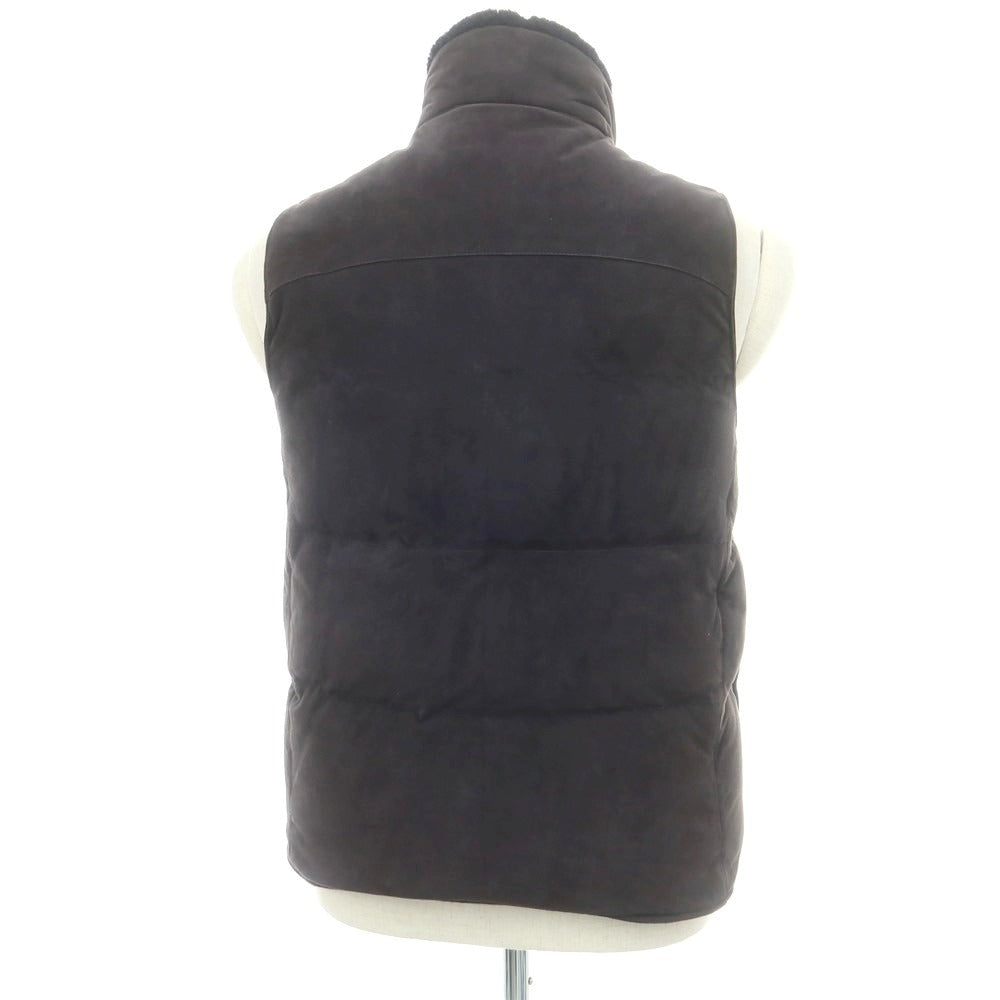 【中古】チンクアンタ Cinquanta ゴートスエード ダウンベスト グレイッシュネイビー【 46 】【 状態ランクC 】【 メンズ 】