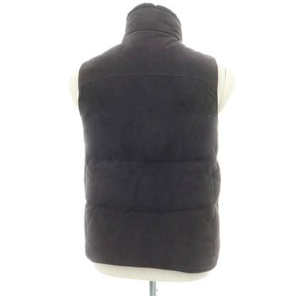 【中古】チンクアンタ Cinquanta ゴートスエード ダウンベスト グレイッシュネイビー【 46 】【 状態ランクC 】【 メンズ 】