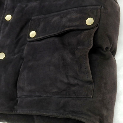 【中古】チンクアンタ Cinquanta ゴートスエード ダウンベスト グレイッシュネイビー【 46 】【 状態ランクC 】【 メンズ 】