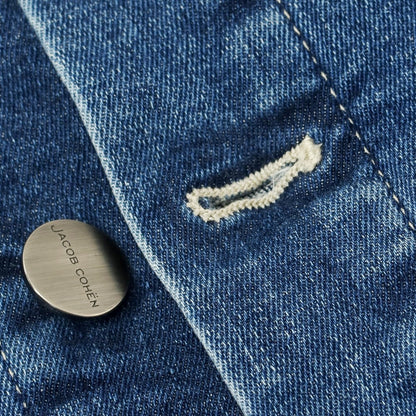 【中古】ヤコブコーエン JACOB COHEN J8032 ストレッチコットン デニムジャケット ブルー【 M 】【 状態ランクB 】【 メンズ 】