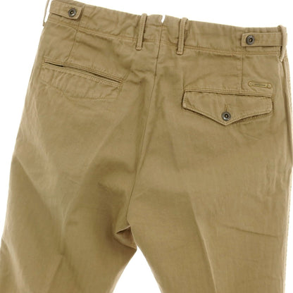 【中古】インコテックス INCOTEX コットンリネン ヘリンボーン織り カジュアルスラックスパンツ ベージュ【サイズ32】【 状態ランクB 】【 メンズ 】