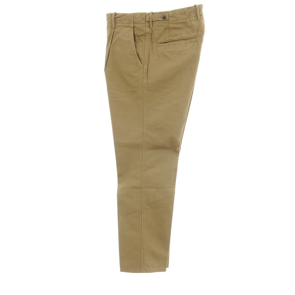 【中古】インコテックス INCOTEX コットンリネン ヘリンボーン織り カジュアルスラックスパンツ ベージュ【サイズ32】【 状態ランクB 】【 メンズ 】