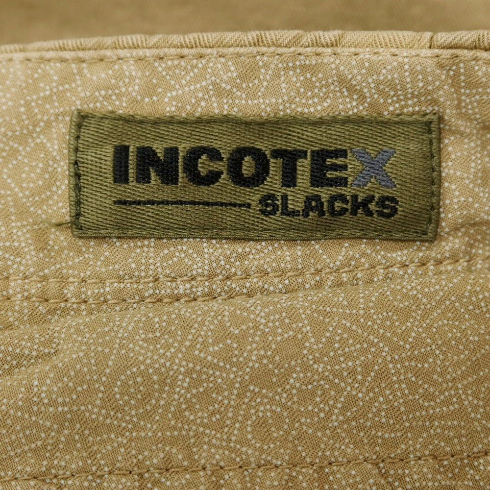 【中古】インコテックス INCOTEX コットンリネン ヘリンボーン織り カジュアルスラックスパンツ ベージュ【サイズ32】【 状態ランクB 】【 メンズ 】