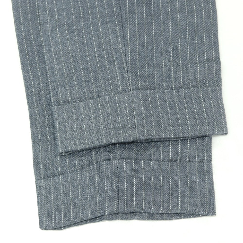 【中古】ブルネロクチネリ Brunello Cucinelli リネン ピンストライプ カジュアルスラックスパンツ グレー【サイズ48】【 状態ランクB 】【 メンズ 】