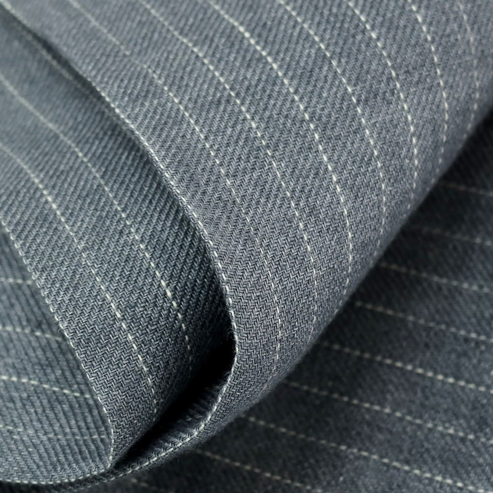 【中古】ブルネロクチネリ Brunello Cucinelli リネン ピンストライプ カジュアルスラックスパンツ グレー【サイズ48】【 状態ランクB 】【 メンズ 】