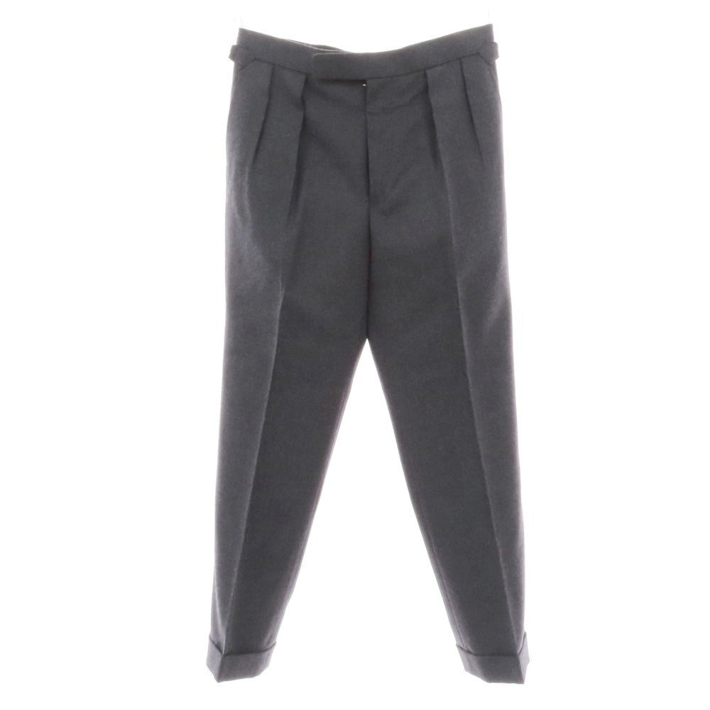 【中古】フミヤ ヒラノ ザ トラウザーズ Fumiya Hirano THE TROUSERS REGENT ウール ドレススラックスパンツ ダークグレー【 38 】【 状態ランクA 】【 メンズ 】