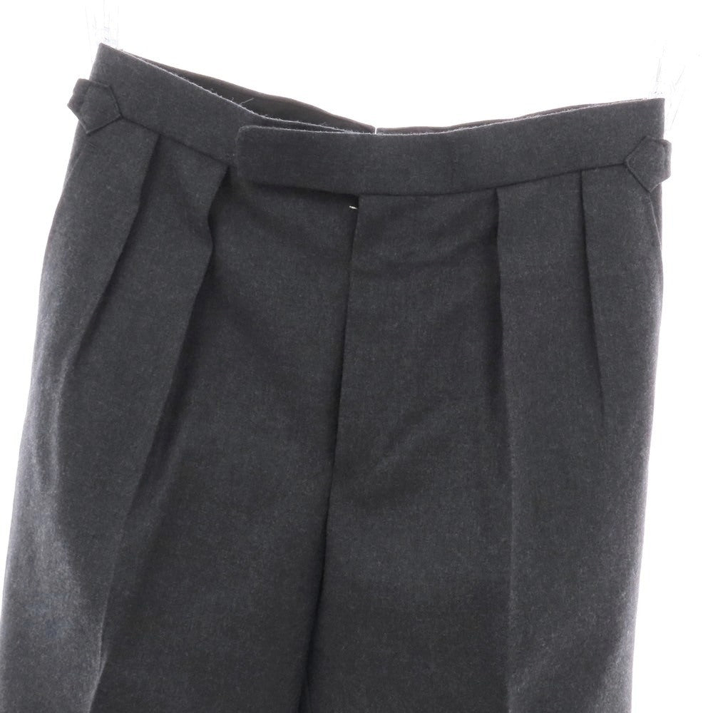 【中古】フミヤ ヒラノ ザ トラウザーズ Fumiya Hirano THE TROUSERS REGENT ウール ドレススラックスパンツ ダークグレー【 38 】【 状態ランクA 】【 メンズ 】
