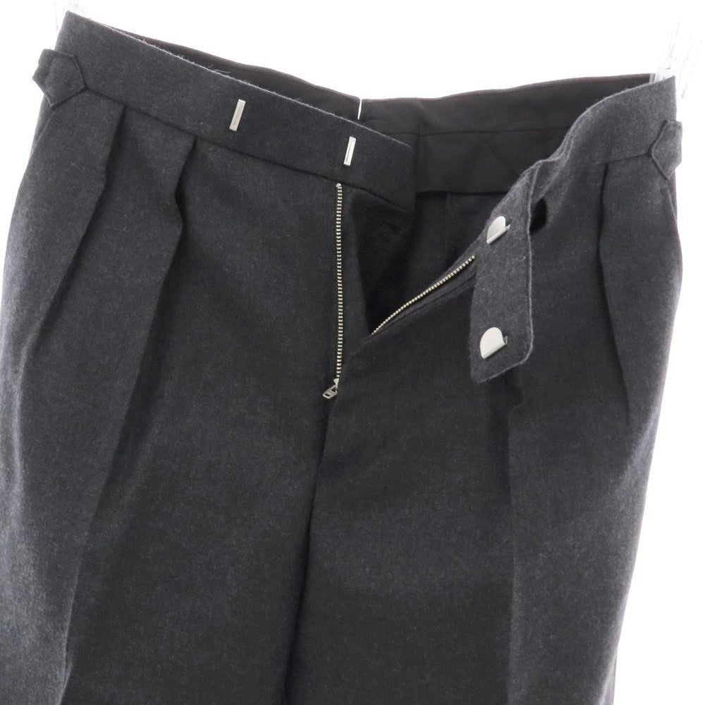 【中古】フミヤ ヒラノ ザ トラウザーズ Fumiya Hirano THE TROUSERS REGENT ウール ドレススラックスパンツ ダークグレー【 38 】【 状態ランクA 】【 メンズ 】