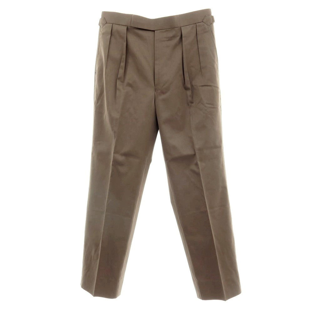 【中古】フミヤ ヒラノ ザ トラウザーズ Fumiya Hirano THE TROUSERS REGENT コットン カジュアルスラックスパンツ ブラウン【 38 】【 状態ランクA 】【 メンズ 】[APD]