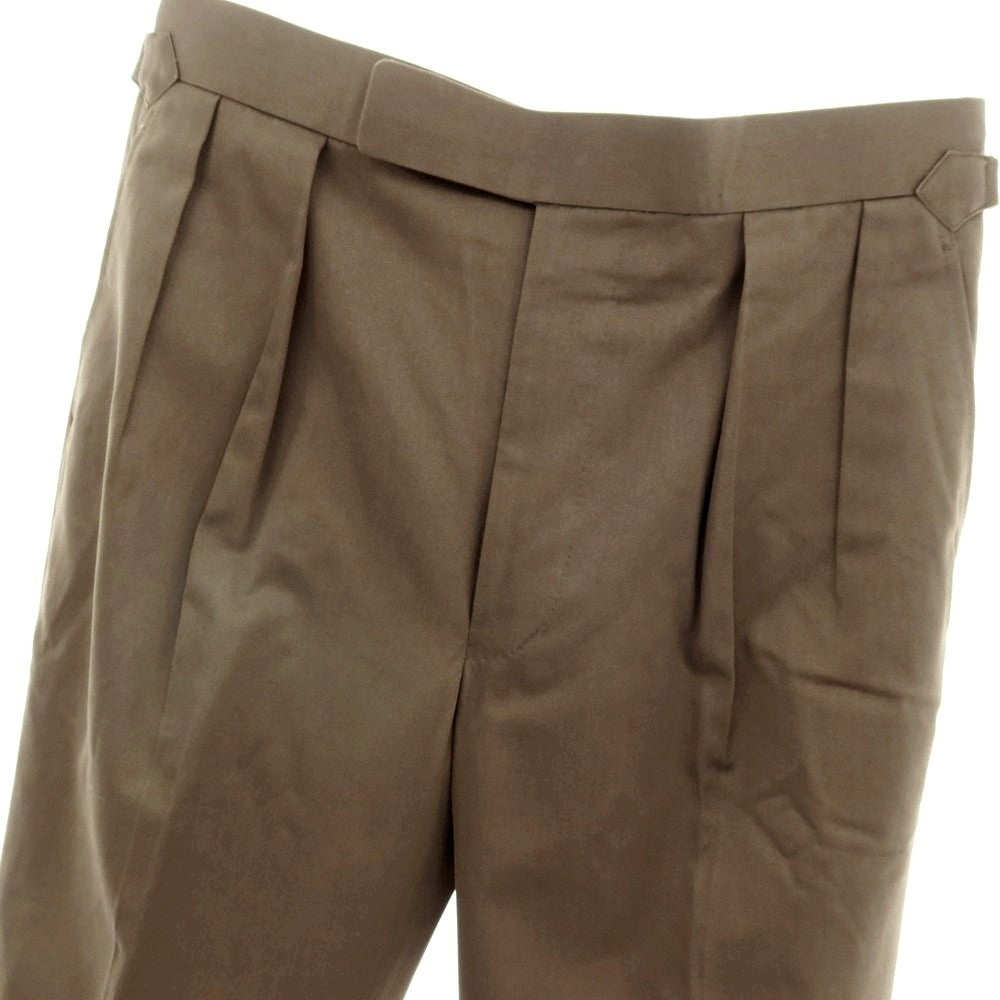 【中古】フミヤ ヒラノ ザ トラウザーズ Fumiya Hirano THE TROUSERS REGENT コットン カジュアルスラックスパンツ ブラウン【 38 】【 状態ランクA 】【 メンズ 】[APD]