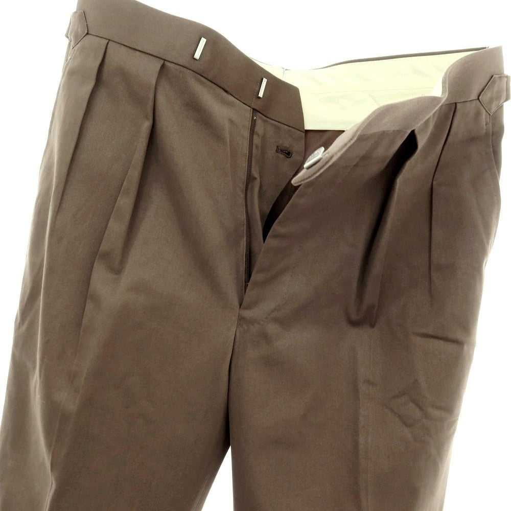 【中古】フミヤ ヒラノ ザ トラウザーズ Fumiya Hirano THE TROUSERS REGENT コットン カジュアルスラックスパンツ ブラウン【 38 】【 状態ランクA 】【 メンズ 】[APD]