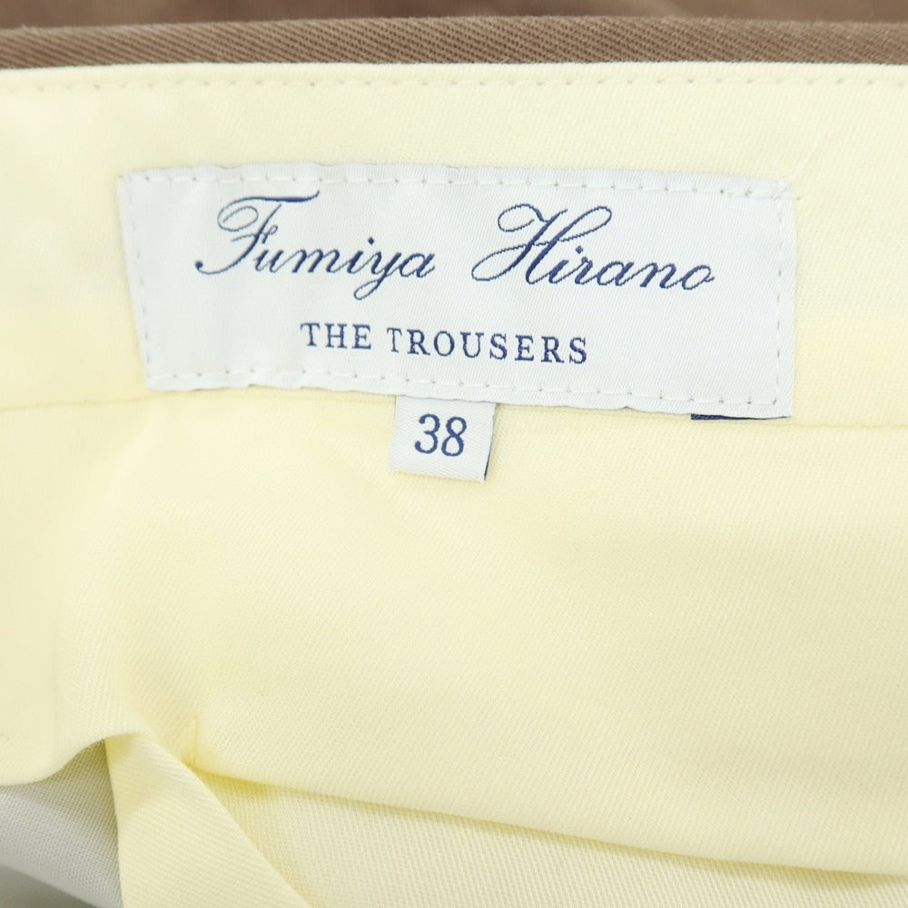 【中古】フミヤ ヒラノ ザ トラウザーズ Fumiya Hirano THE TROUSERS REGENT コットン カジュアルスラックスパンツ ブラウン【 38 】【 状態ランクA 】【 メンズ 】[APD]