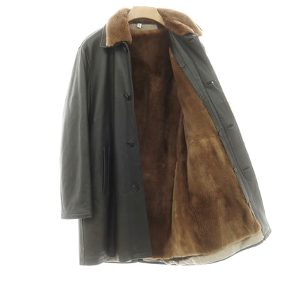 【中古】ロンギ LONGHI BARNEYS NEW YORK別注 レザー ステンカラーコート ダークブラウン【 48 】【 状態ランクB 】【 メンズ 】