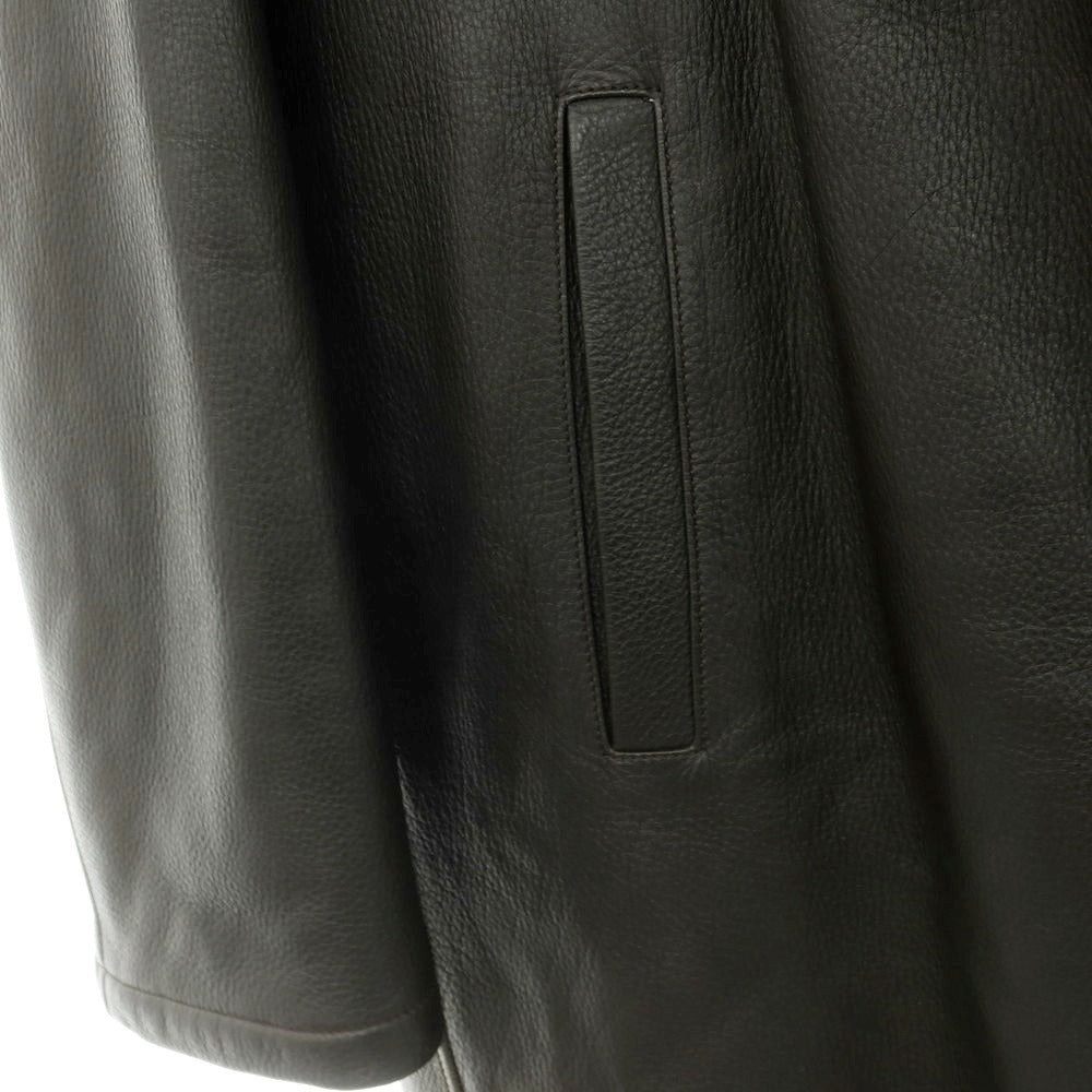 【中古】ロンギ LONGHI BARNEYS NEW YORK別注 レザー ステンカラーコート ダークブラウン【 48 】【 状態ランクB 】【 メンズ 】