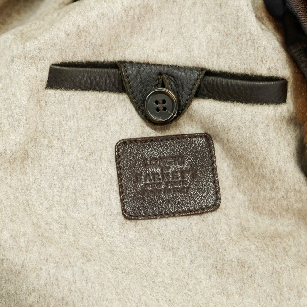【中古】ロンギ LONGHI BARNEYS NEW YORK別注 レザー ステンカラーコート ダークブラウン【 48 】【 状態ランクB 】【 メンズ 】