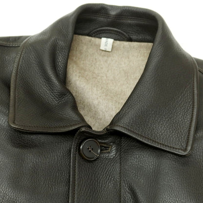 【中古】ロンギ LONGHI BARNEYS NEW YORK別注 レザー ステンカラーコート ダークブラウン【 48 】【 状態ランクB 】【 メンズ 】