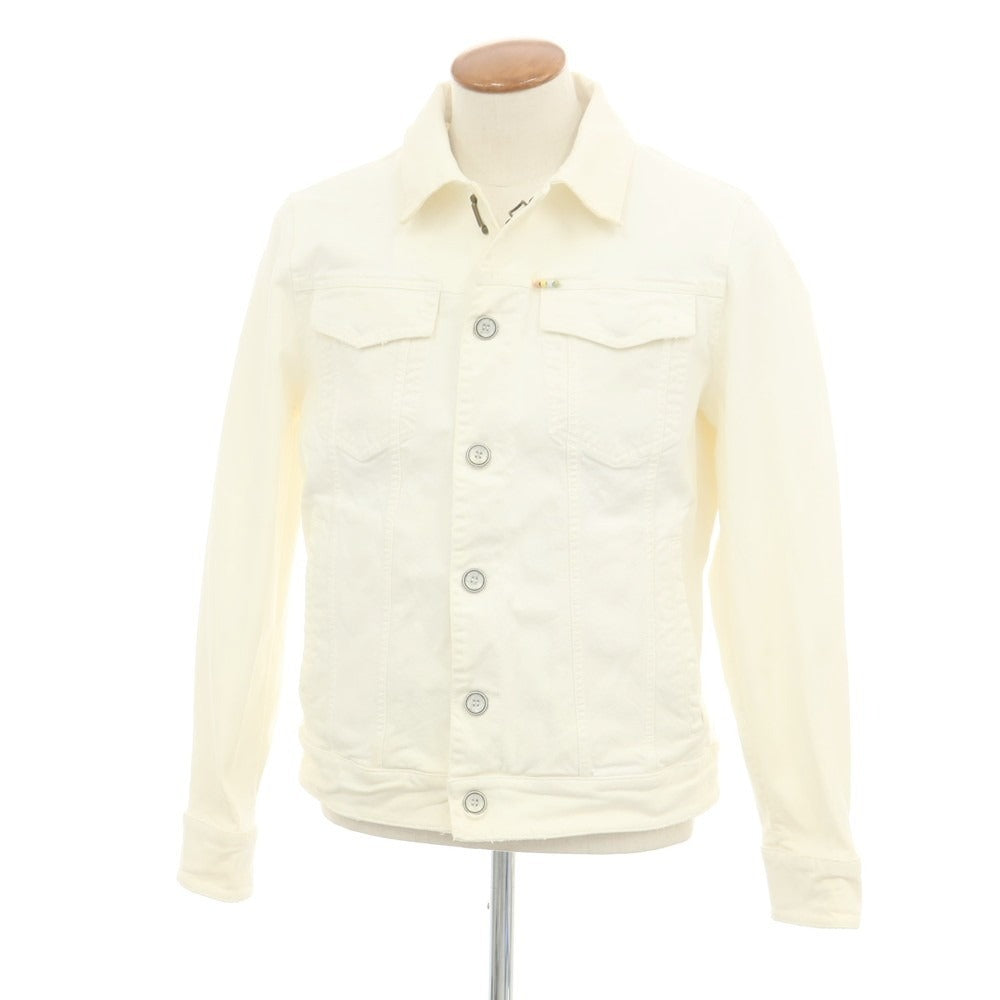 【中古】シビリア SIVIGLIA ストレッチコットン デニムジャケット ホワイト【 48 】【 状態ランクC 】【 メンズ 】