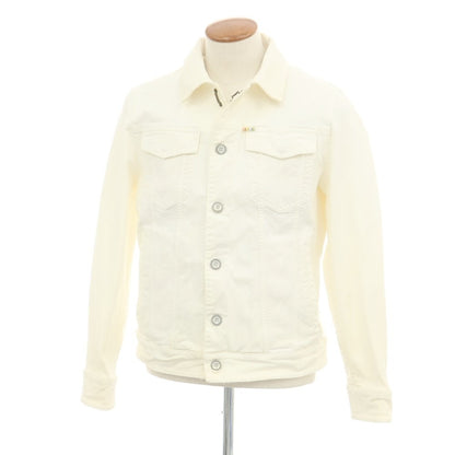 【中古】シビリア SIVIGLIA ストレッチコットン デニムジャケット ホワイト【 48 】【 状態ランクC 】【 メンズ 】