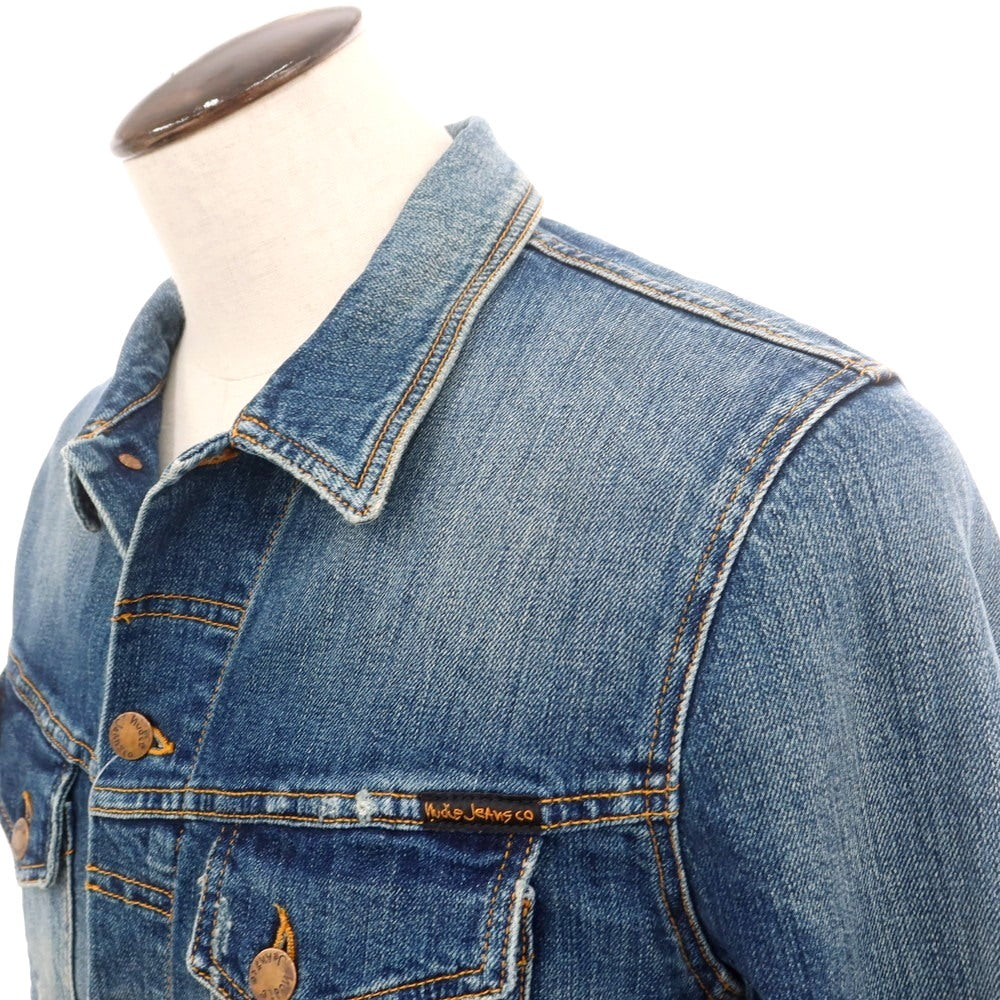 【中古】ヌーディージーンズ Nudie Jeans PERRY ストレッチコットン デニムジャケット ブルー【 L 】【 状態ランクC 】【 メンズ 】