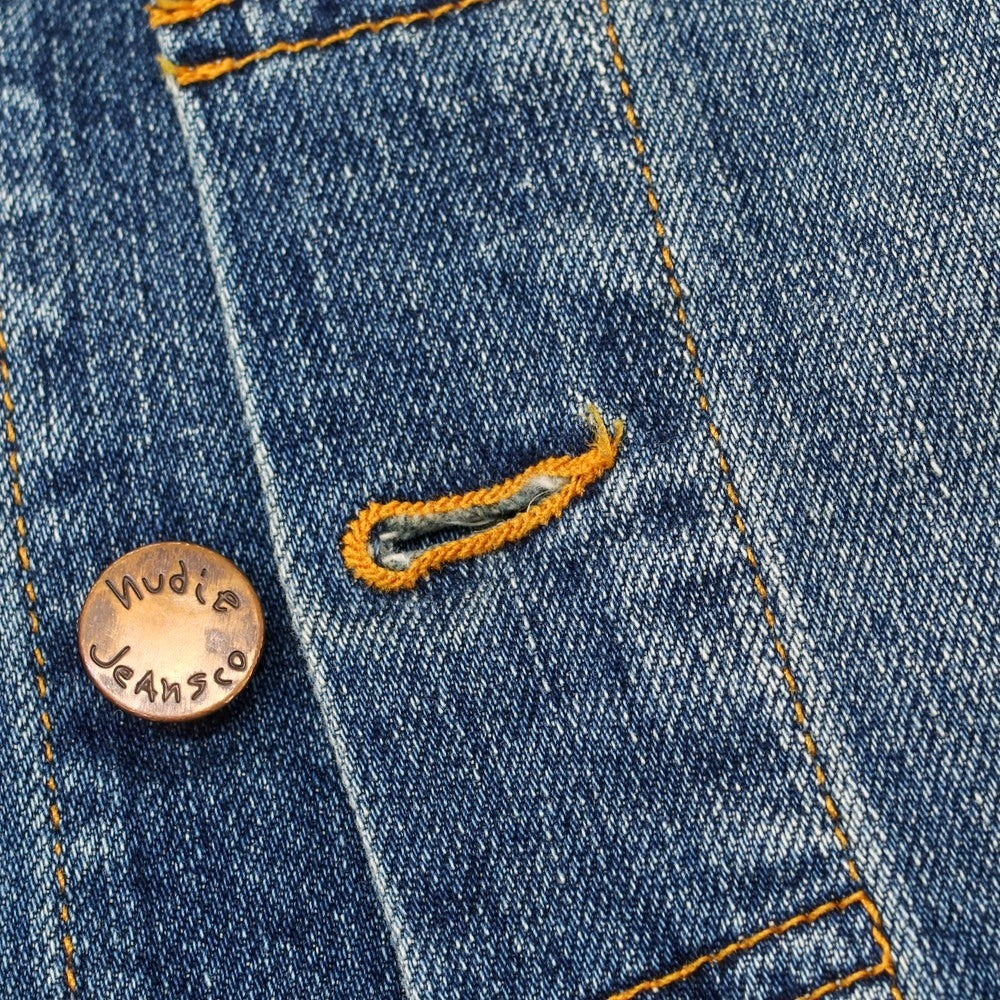 【中古】ヌーディージーンズ Nudie Jeans PERRY ストレッチコットン デニムジャケット ブルー【 L 】【 状態ランクC 】【 メンズ 】