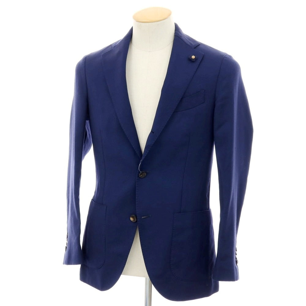 【中古】ラルディーニ LARDINI ウール テーラードジャケット ネイビー【 サイズ42 】【 状態ランクC 】【 メンズ 】 [BPD]