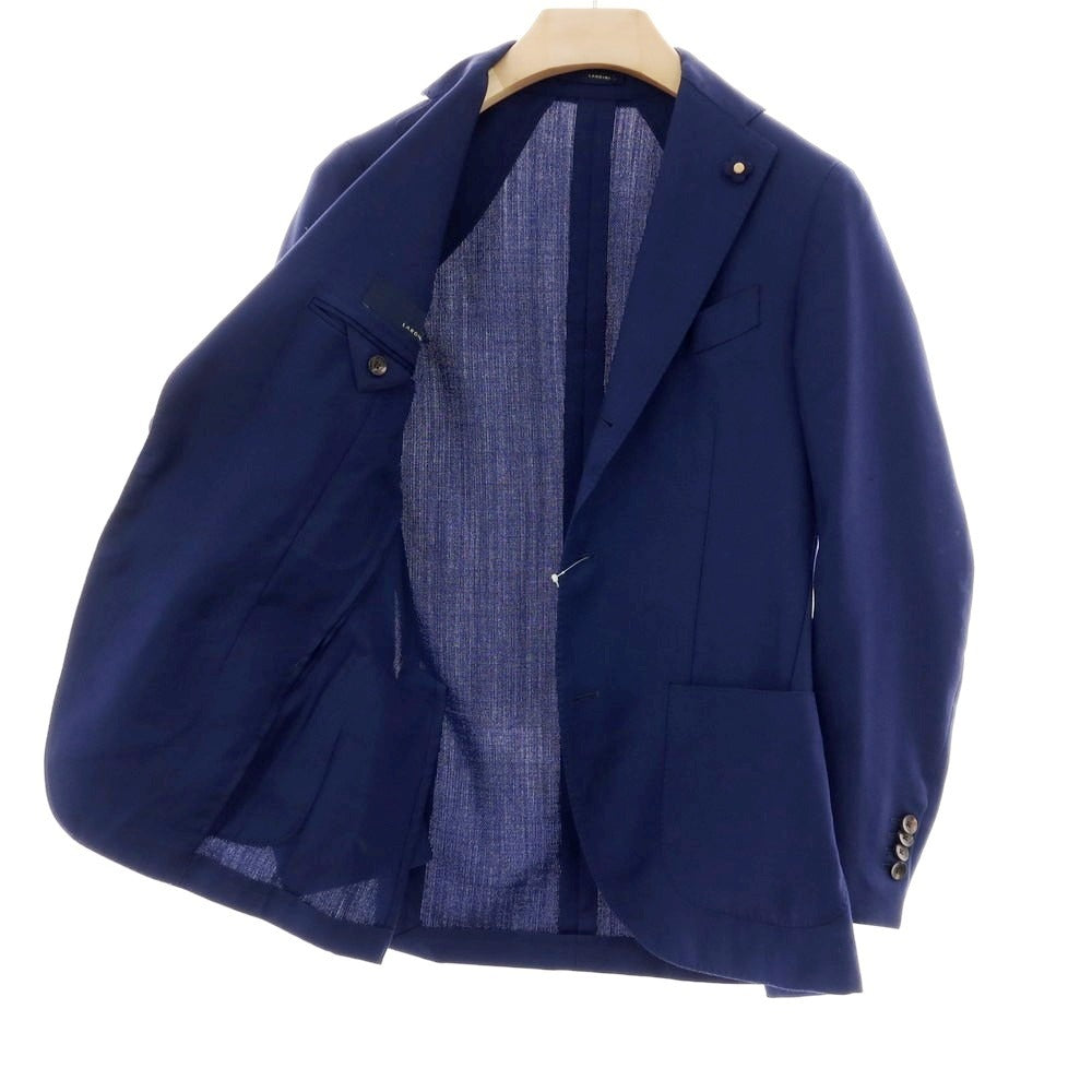 【中古】ラルディーニ LARDINI ウール テーラードジャケット ネイビー【 サイズ42 】【 状態ランクC 】【 メンズ 】 [BPD]