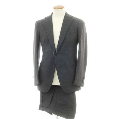 【中古】アルフォンソ シリカ Alfonso Sirica カシミヤシルク 3つボタンスーツ チャコールグレー【 46 】【 状態ランクA 】【 メンズ 】