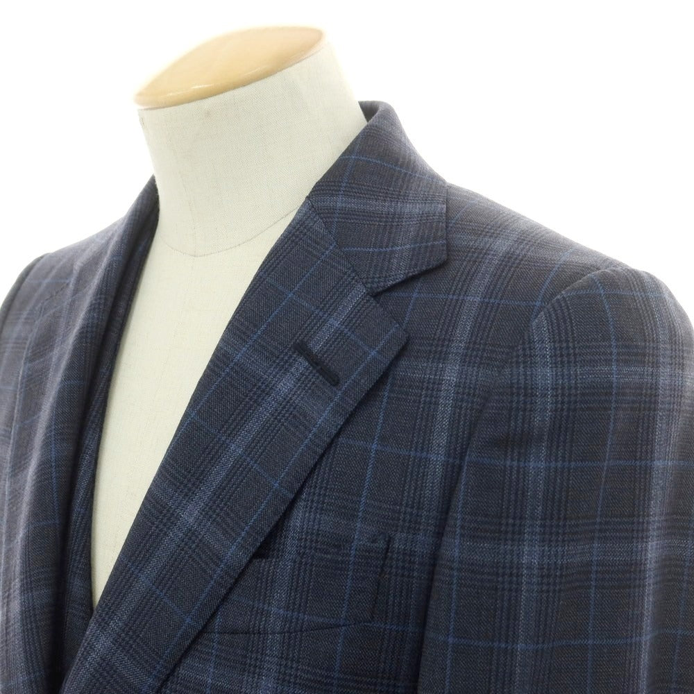 【中古】ダンヒル Dunhill ウールシルク 2つボタンスーツ ネイビー【 44 】【 状態ランクA 】【 メンズ 】