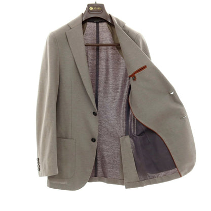 【中古】ロロピアーナ Loro Piana コットン 2つボタンスーツ グレージュ【サイズ46】【 状態ランクC 】【 メンズ 】