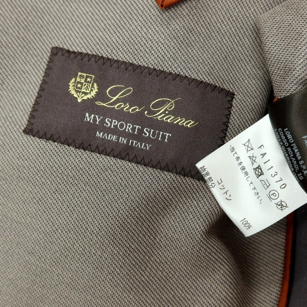 【中古】ロロピアーナ Loro Piana コットン 2つボタンスーツ グレージュ【サイズ46】【 状態ランクC 】【 メンズ 】