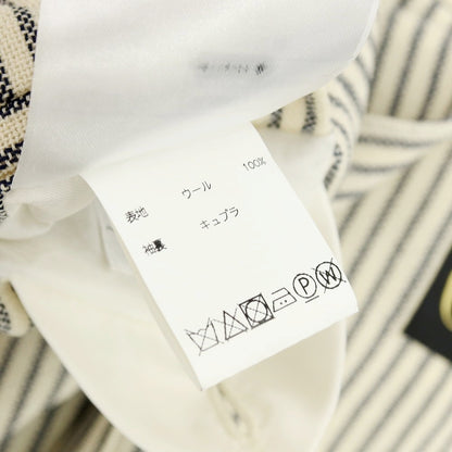 【中古】エルネスト ernesto GFB ウール ストライプ カジュアルジャケット アイボリーxグレー【サイズ44】【 状態ランクB 】【 メンズ 】