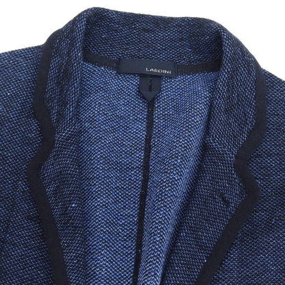 【中古】ラルディーニ LARDINI コットンリネン 2B ニットジャケット ネイビー【サイズXS】【 状態ランクB 】【 メンズ 】