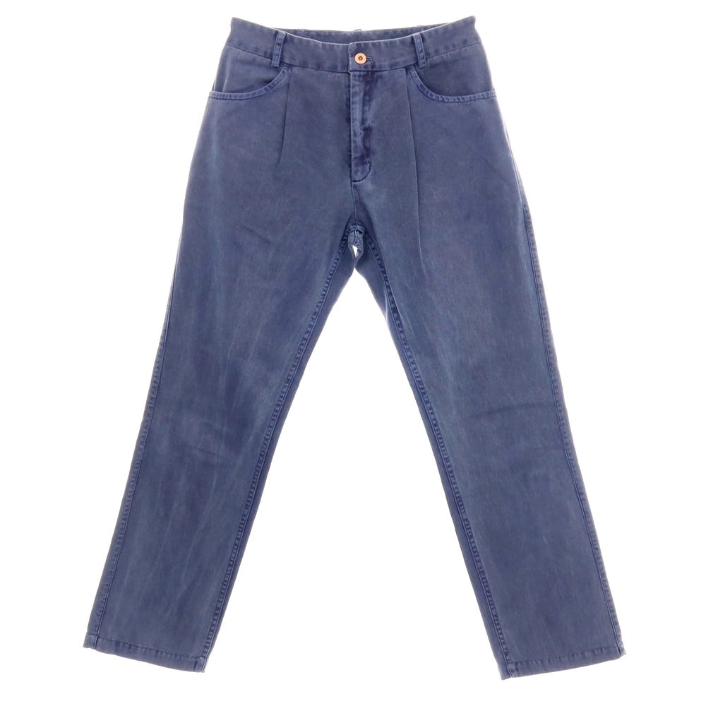 【中古】プライベートホワイト Private White V.C. スリーピース コットン セットアップ スモークブルー【サイズ上3/下34/ジレ4】【 状態ランクB 】【 メンズ 】