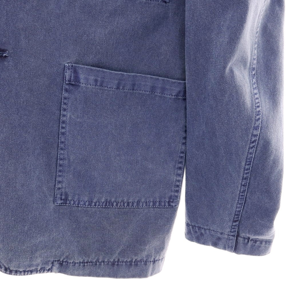 【中古】プライベートホワイト Private White V.C. スリーピース コットン セットアップ スモークブルー【サイズ上3/下34/ジレ4】【 状態ランクB 】【 メンズ 】