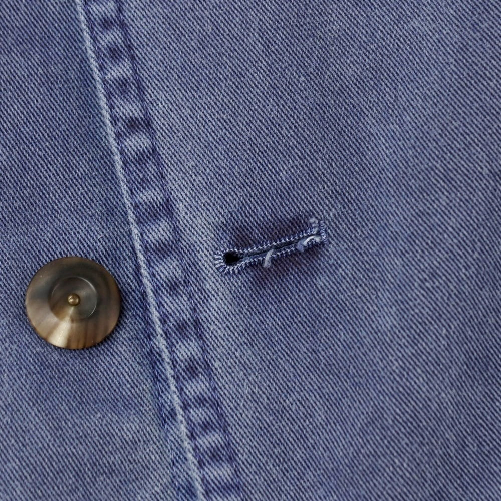 【中古】プライベートホワイト Private White V.C. スリーピース コットン セットアップ スモークブルー【サイズ上3/下34/ジレ4】【 状態ランクB 】【 メンズ 】