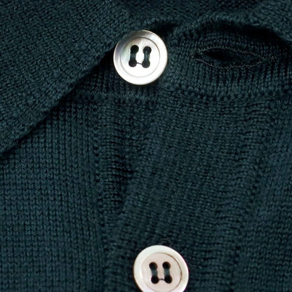 【中古】ビームスエフ BEAMS F ハイゲージ ウール 長袖 ポロニット グリーン【 46 】【 状態ランクB 】【 メンズ 】