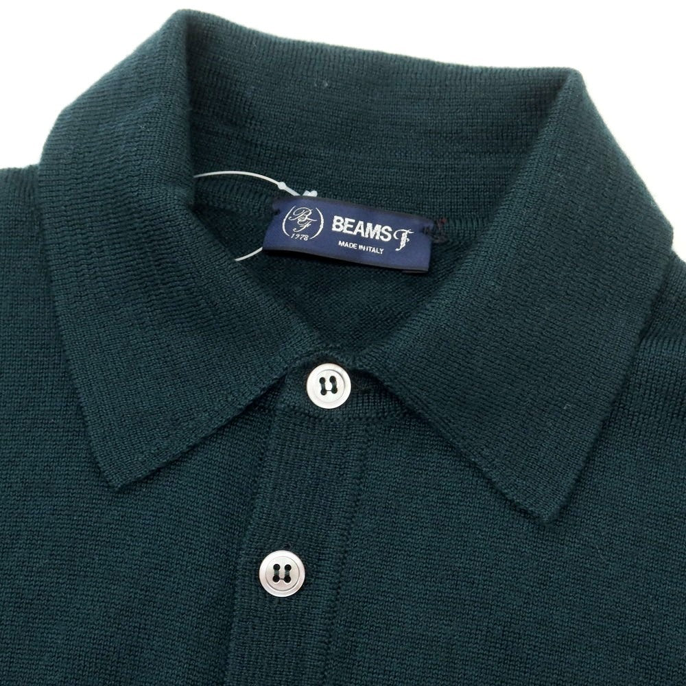 【中古】ビームスエフ BEAMS F ハイゲージ ウール 長袖 ポロニット グリーン【 46 】【 状態ランクB 】【 メンズ 】