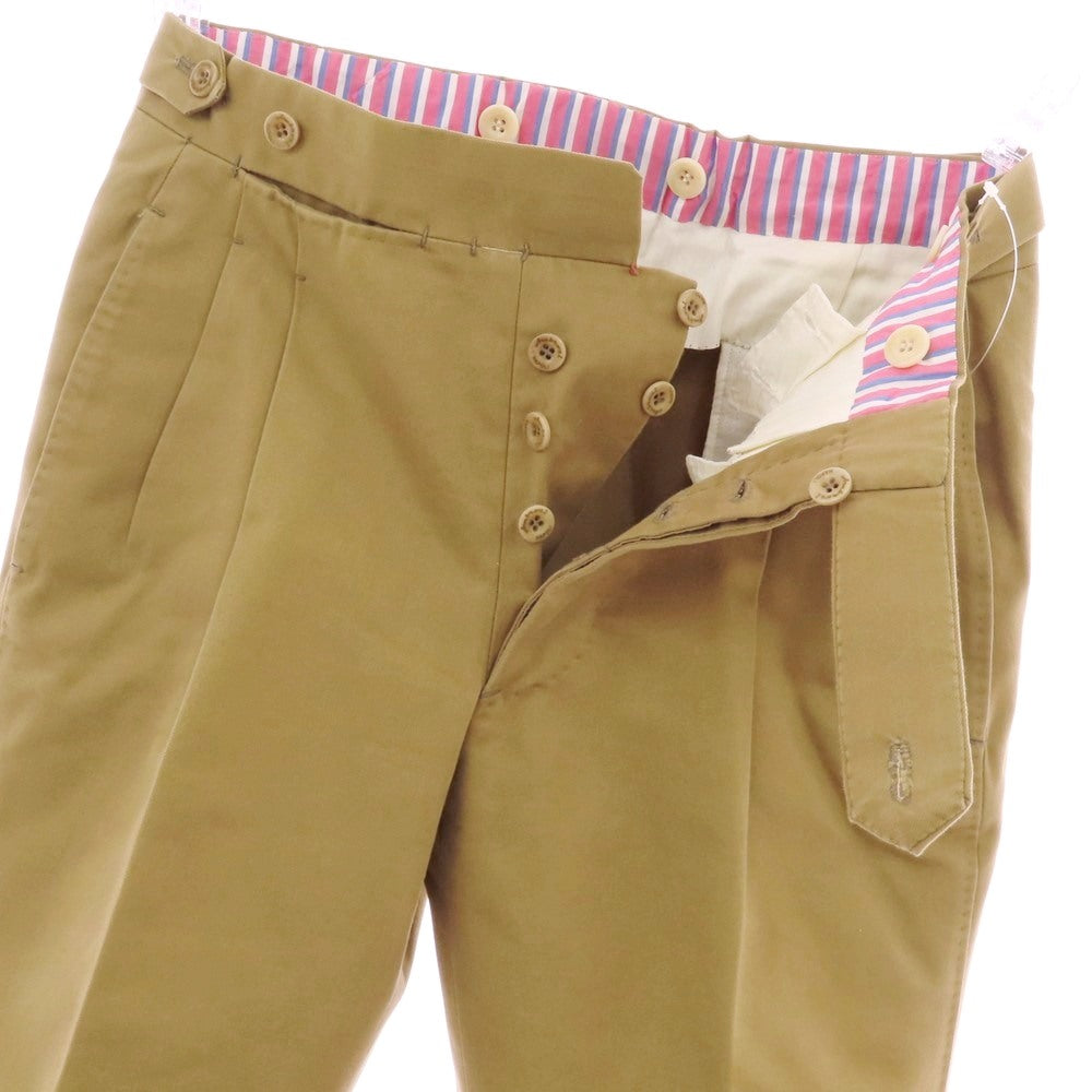 【中古】アンブロージ Ambrosi コットン カジュアルスラックスパンツ ダークベージュ【 44 】【 状態ランクC 】【 メンズ 】